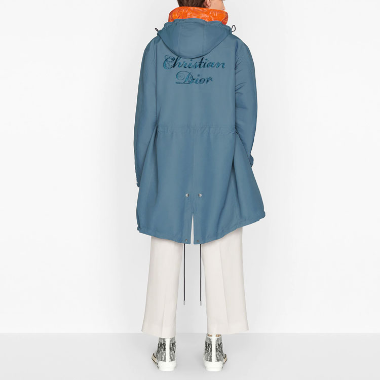 DIOR Blue Hooded Zip Letter Print Parka - New Collection. 033C313C4875-C585 圖 6