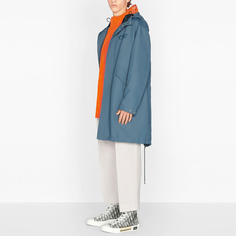 DIOR Blue Hooded Zip Letter Print Parka - New Collection. 033C313C4875-C585 圖 7
