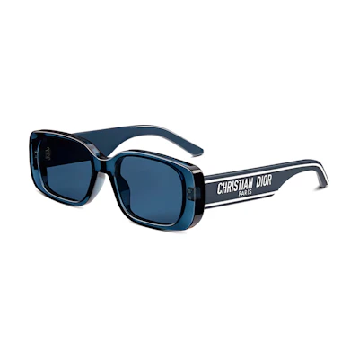 DIOR Blue Irregular Frame Sunglasses with Logo, Unisex Couple Style. DIOR WILDIOR S2U 30B0