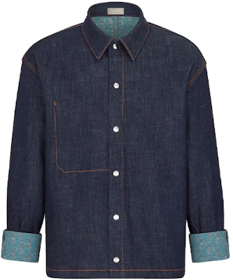 DIOR Blue Long-Sleeve Button-Up Shirt 033D490A272X-C585 Buy DIOR Blue Long-Sleeve Button-Up Shirt 033D490A272X-C585