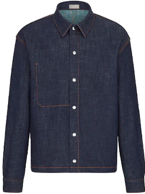 DIOR Blue Long-Sleeve Button-Up Shirt 033D490A272X-C585 Lookbook DIOR Blue Long-Sleeve Button-Up Shirt 033D490A272X-C585