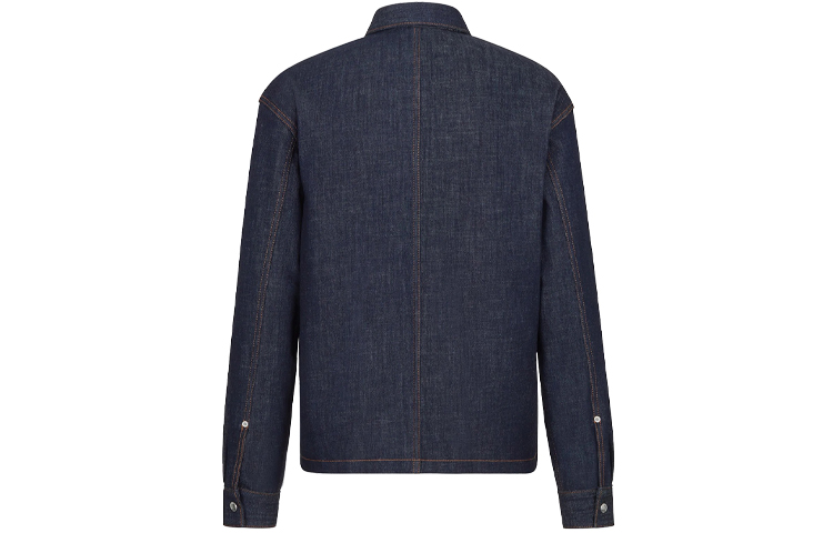 DIOR Blue Long-Sleeve Button-Up Shirt 033D490A272X-C585 圖 4