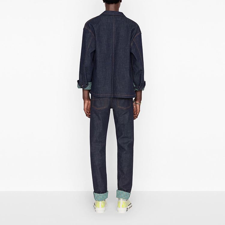 DIOR Blue Long-Sleeve Button-Up Shirt 033D490A272X-C585 圖 6