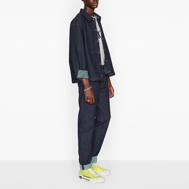 DIOR Blue Long-Sleeve Button-Up Shirt 033D490A272X-C585 圖 7