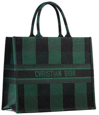 Dior Book Tote Check Leaf Green/Black Buy Dior Book Tote Check Leaf Green/Black