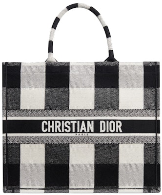 Dior Book Tote Check Off-White/Black Buy Dior Book Tote Check Off-White/Black