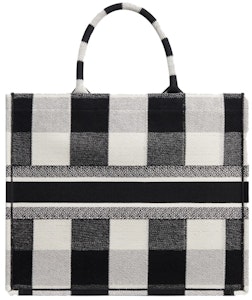 Dior Book Tote 格紋米白/黑色 Order Dior Book Tote 格紋米白/黑色