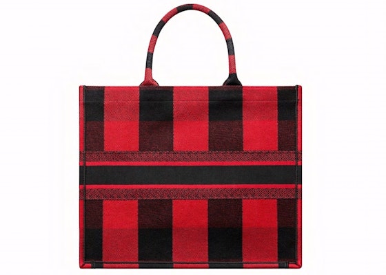 Dior Book Tote Check Red/Black Order Dior Book Tote Check Red/Black