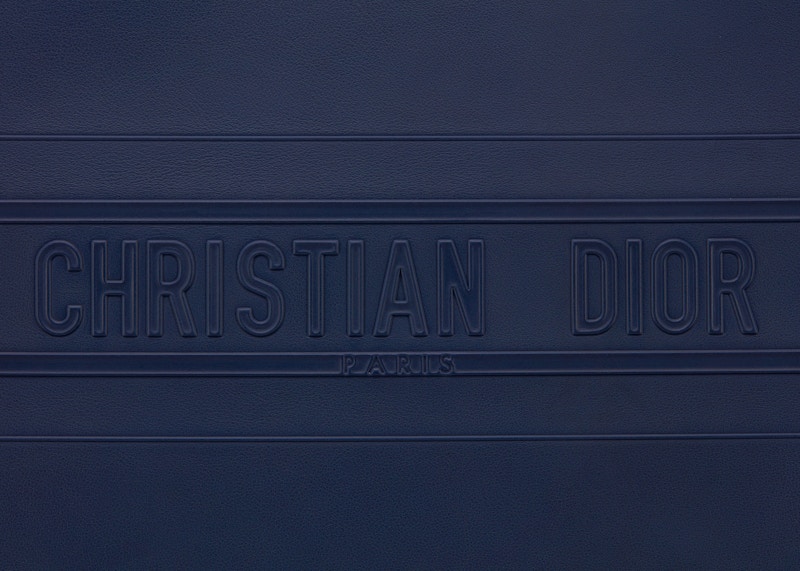 Lookbook 迪奥压花牛皮书包托特包靛蓝色