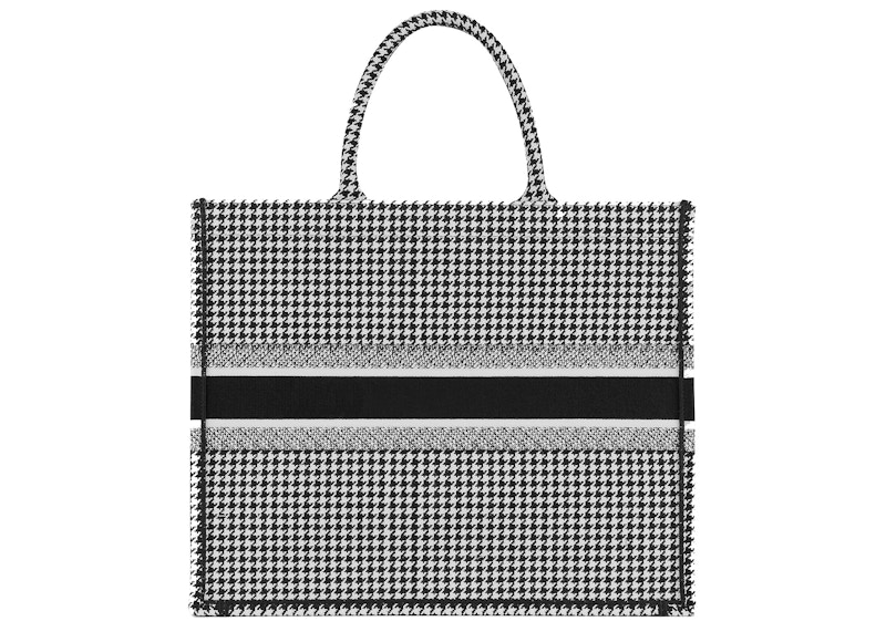 Order 迪奥 Book Tote 黑白千鸟格手提包