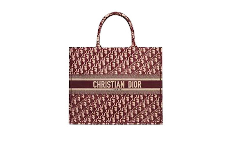 Dior Book Tote Oblique Burgundy