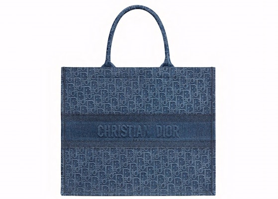Dior Book Tote Oblique Denim Blue Buy Dior Book Tote Oblique Denim Blue