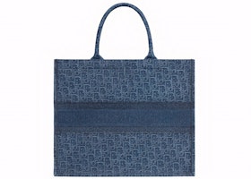 Dior 牛仔藍 Oblique 圖案手提袋 Order Dior 牛仔藍 Oblique 圖案手提袋