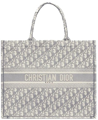 Dior Book Tote Oblique Embroidery Gray Buy Dior Book Tote Oblique Embroidery Gray