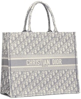Dior Book Tote Oblique Bordir Kelabu Order Dior Book Tote Oblique Bordir Kelabu