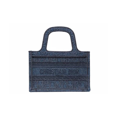 Dior Book Tote Oblique Mini Denim Blue