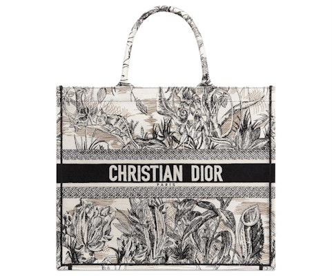 Dior Book Tote Toile de Jouy Carnivora Black/White Buy Dior Book Tote Toile de Jouy Carnivora Black/White