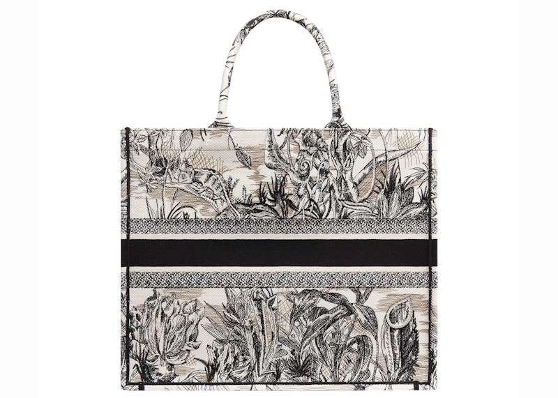 Order Dior Tote Libro Toile de Jouy Carnivora Negro/Blanco