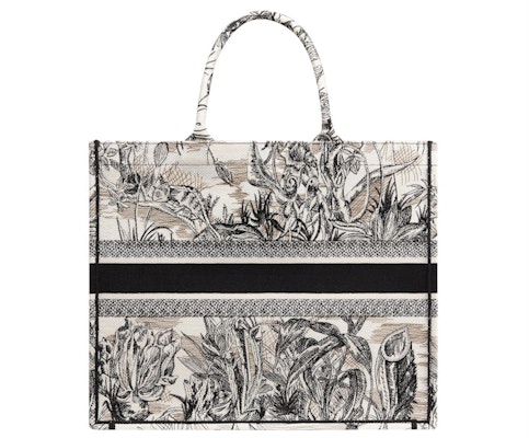 Dior Book Tote Toile de Jouy Carnivora Black/White Order Dior Book Tote Toile de Jouy Carnivora Black/White