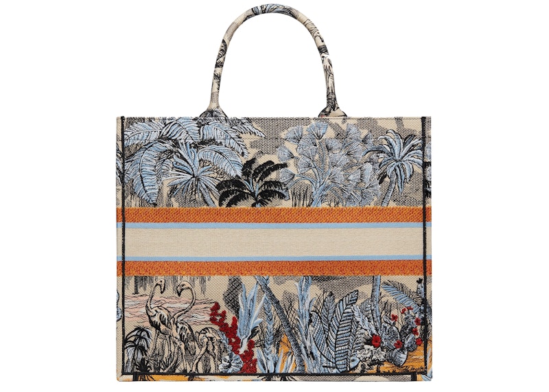 Order Dior Book Tote Toile de Jouy Tropicalia Azul Denim Multicolor