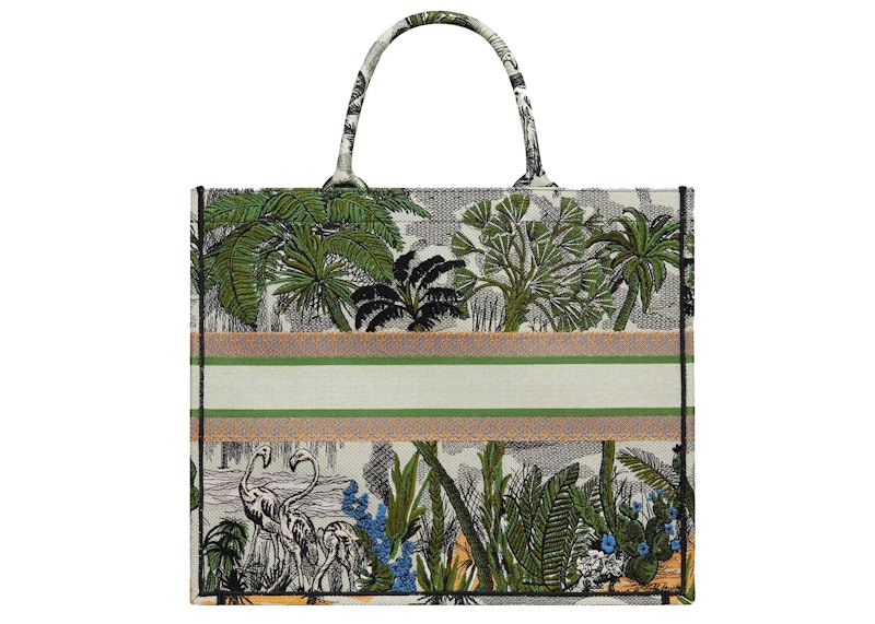 Order Dior Book Tote 丛林印花热带绿多色手提包