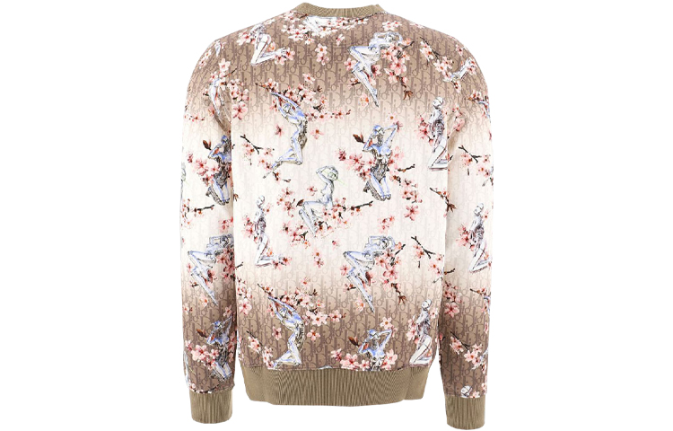 Lookbook DIOR Cokelat Polos Cetak Seluruh Sweater Pullover 933J601A0573-184