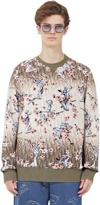 DIOR Brown All-Over Print Pullover Sweatshirt 933J601A0573-184 Shop DIOR Brown All-Over Print Pullover Sweatshirt 933J601A0573-184