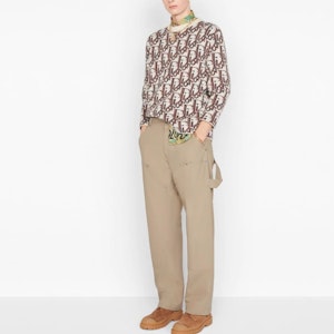 Dior Sweater Rajut Crewneck Coklat Wool Cashmere 033M628AT179-C081 Lookbook Dior Sweater Rajut Crewneck Coklat Wool Cashmere 033M628AT179-C081