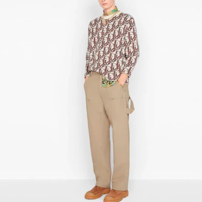 ディオール ブラウン クルーネック ウール カシミア ニット セーター 033M628AT179-C081 Lookbook ディオール ブラウン クルーネック ウール カシミア ニット セーター 033M628AT179-C081