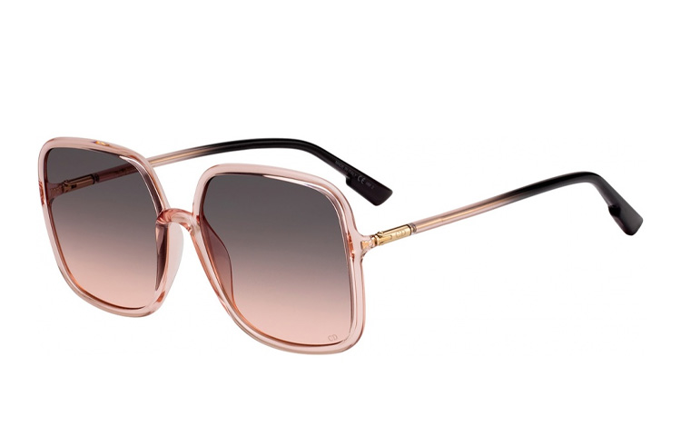Dior Brown Gradient Square Sunglasses Pink Unisex Plastic Fashion Shades SOSTELLAIRE01-1N5