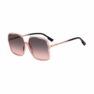 Dior Brown Gradient Square Sunglasses Pink Unisex Plastic Fashion Shades SOSTELLAIRE01-1N5
