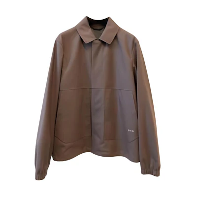 DIOR Brown Zip-Up Collared Jacket Long Sleeve Loose Fit 343C435A5954710