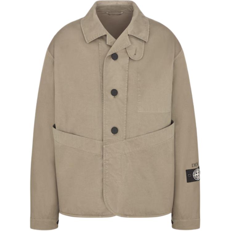 DIOR Button-Up Loose-Fit Long Sleeve Jacket Men’s Grey 493C402A6144-C877