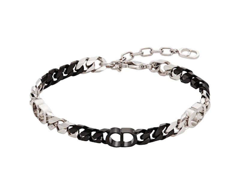 Order Dior by Birkenstock CD 1947 Gelang Hitam/Finishing Perak