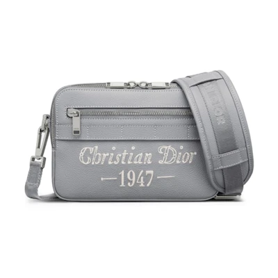 Dior by Birkenstock Christian Dior 1947 Signature Safari Messenger Bag Dior Gray