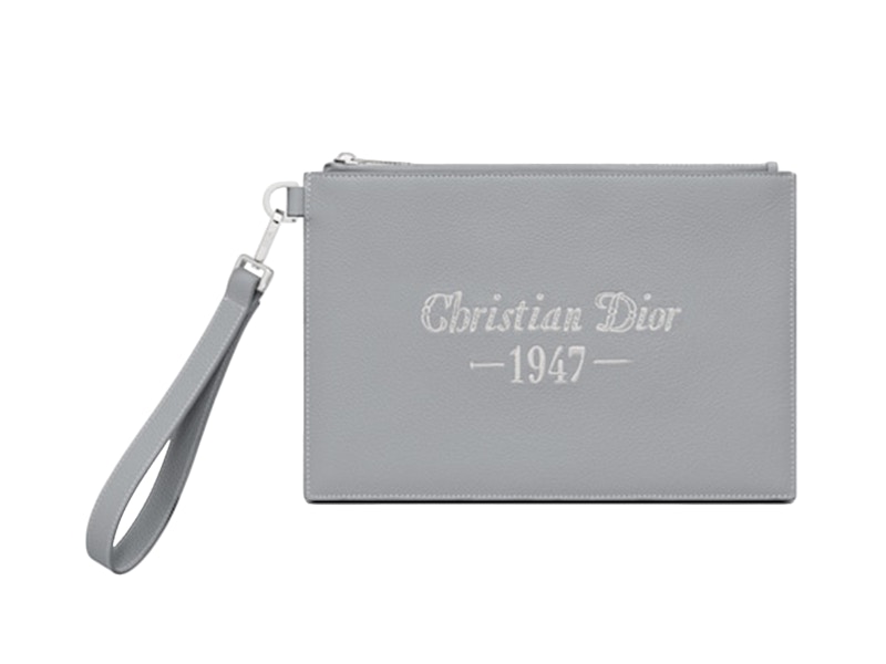 Dior by Birkenstock Christian Dior 1947 Signature A5 Pouch Dior Gray