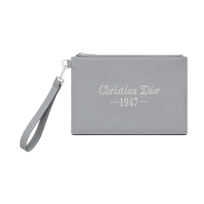 Dior by Birkenstock Christian Dior 1947 Signature A5 Pouch Dior Gray