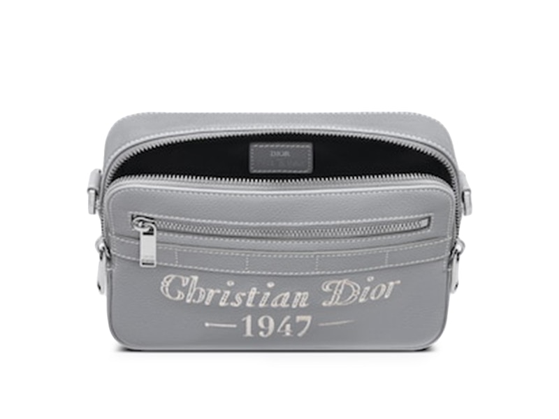 Order Tas Dior oleh Birkenstock Christian Dior 1947 Signature Safari Messenger Abu-abu
