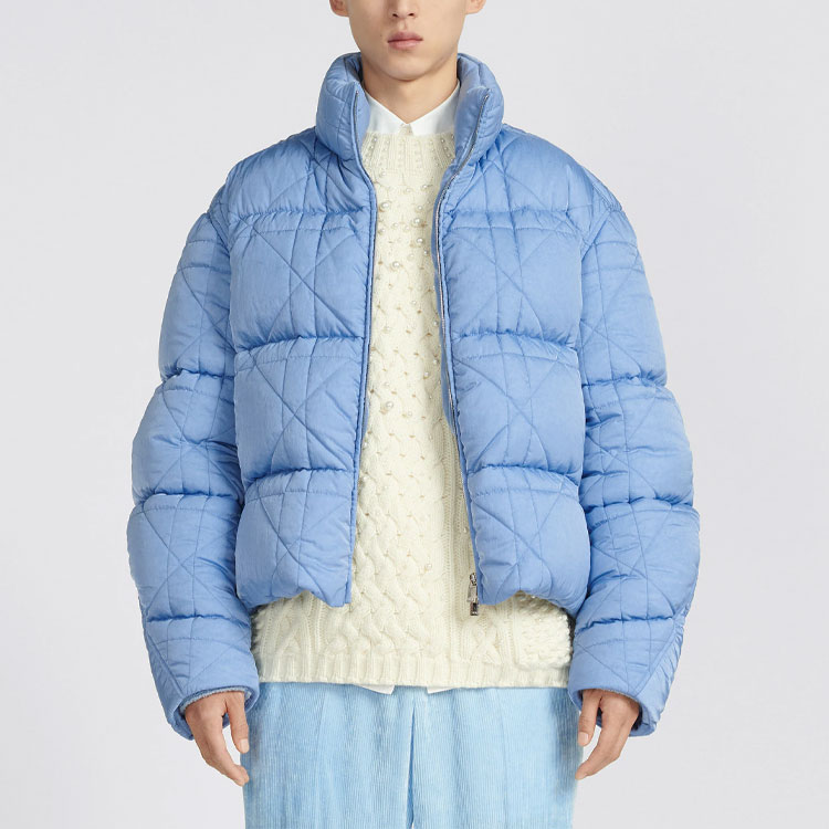 DIOR BY ERL  Blue Plaid Zip-Up High Collar Jacket. 313C418A5704-C585 圖 4