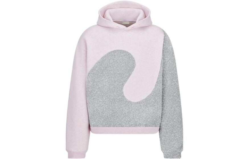 DIOR BY ERL SS23  Colorblock Hoodie Grey Pink Sweatshirt. 313J646A0815-C480