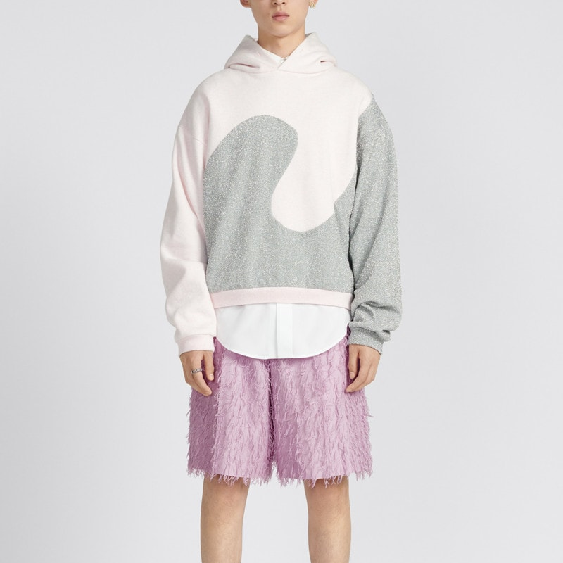 DIOR BY ERL SS23  Colorblock Hoodie Grey Pink Sweatshirt. 313J646A0815-C480 圖 4