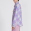 Sizing DIOR By Erl SS23 Half-Zip Pullover Polo Sweatshirt Plaid Pocket Light Purple 313J648A0813-C480