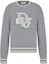 Order DIOR by ERL SS23 Grey Knit Pullover Crewneck Sweater with Logo Print 313M660AT516-C880