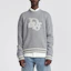 Shop DIOR by ERL SS23 Grey Knit Pullover Crewneck Sweater with Logo Print 313M660AT516-C880