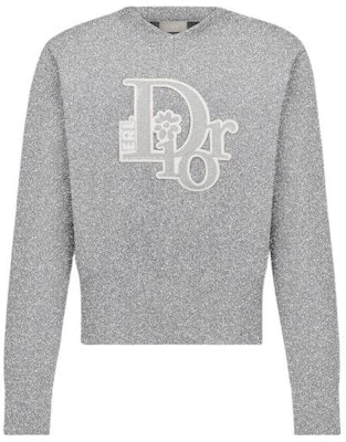 DIOR by ERL SS23 Metallic Letter Patch Knit Sweater Grey . 313M656AT523-C080 Order DIOR by ERL SS23 Metallic Letter Patch Knit Sweater Grey . 313M656AT523-C080
