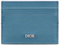 Buy Dompet Kartu Dior (4 Slot) Kulit Anak Sapi Sapi Biji-Bijian Biru Tua