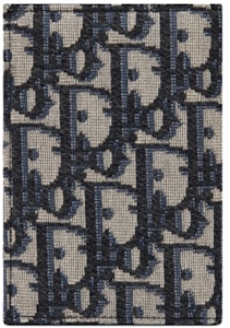 Dompet Kartu Dior Lipat Ganda dalam Oblique Jacquard Beige/Hitam Order Dompet Kartu Dior Lipat Ganda dalam Oblique Jacquard Beige/Hitam