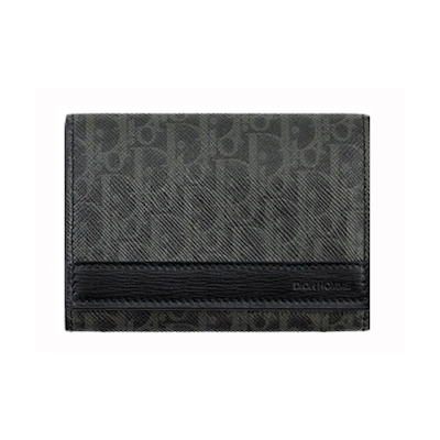 Dior Card Holder Oblique Black/Grey