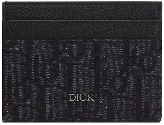 Dior Card Holder Oblique Jacquard Black Buy Dior Card Holder Oblique Jacquard Black