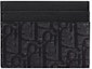 Order Dior Card Holder Oblique Jacquard Black